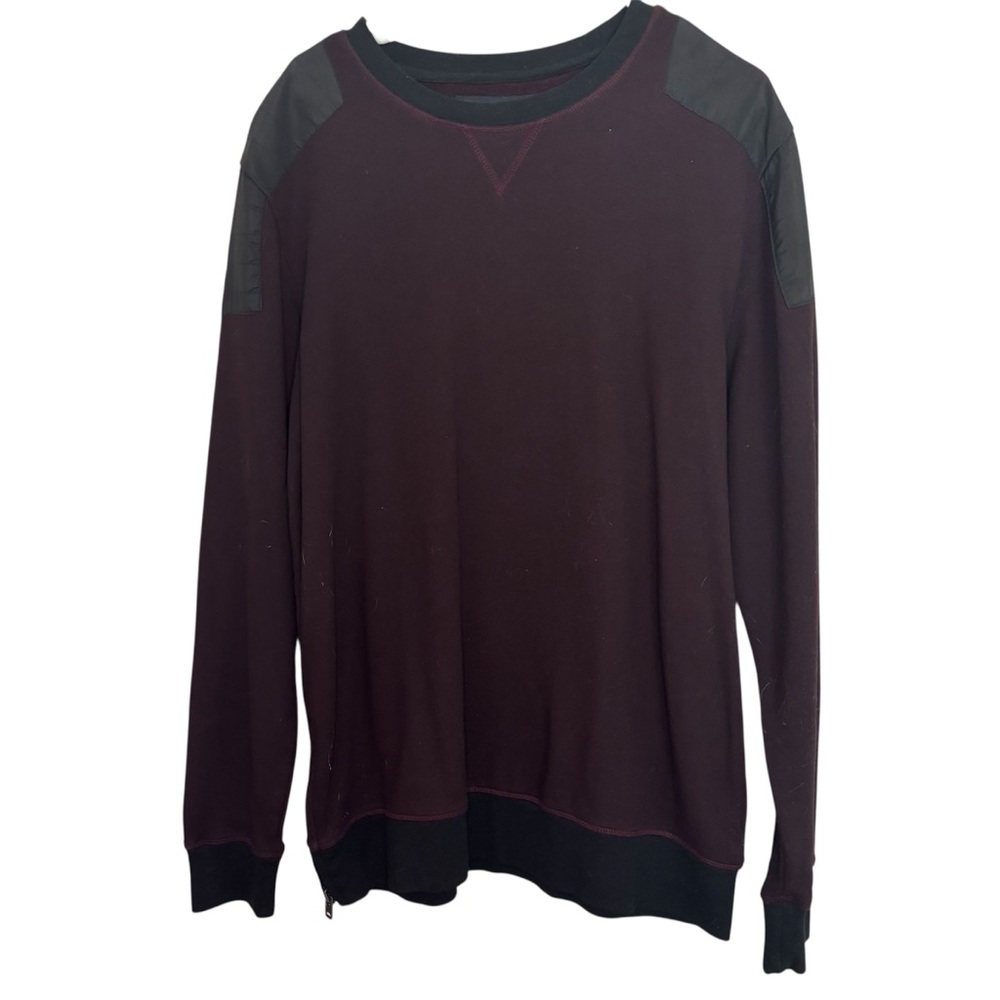 William Rast Burgundy and Black Sweatshirt